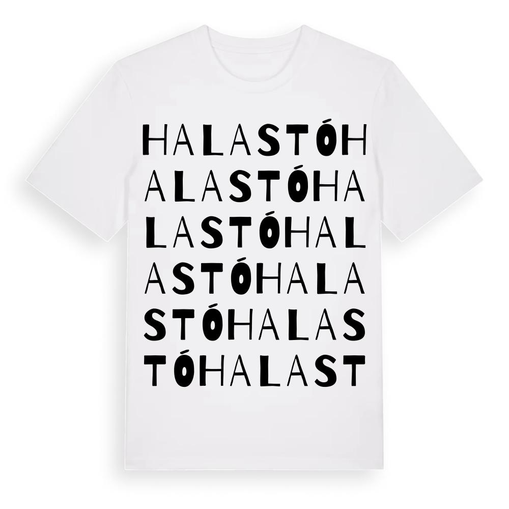 Halastó ordlek t-shirt – White, i miljö