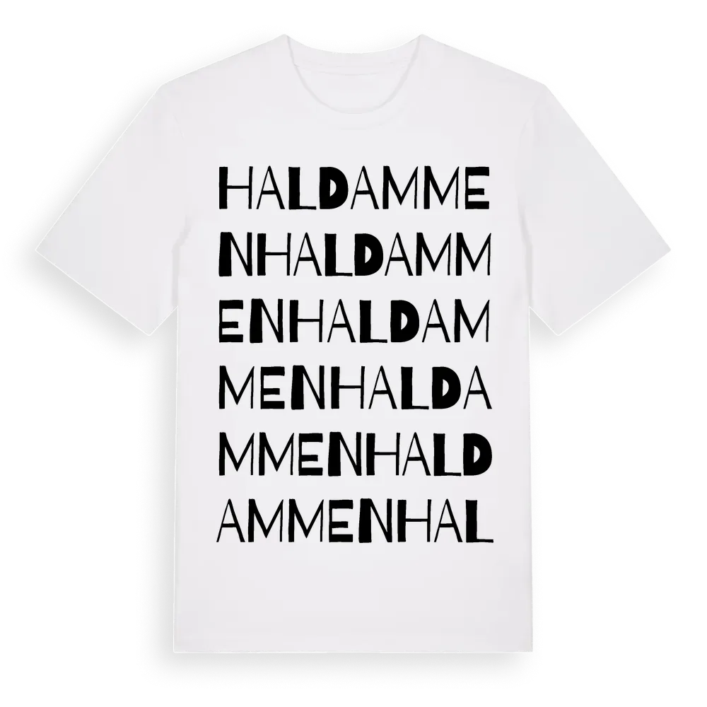 Haldammen ordlek t-shirt i miljö