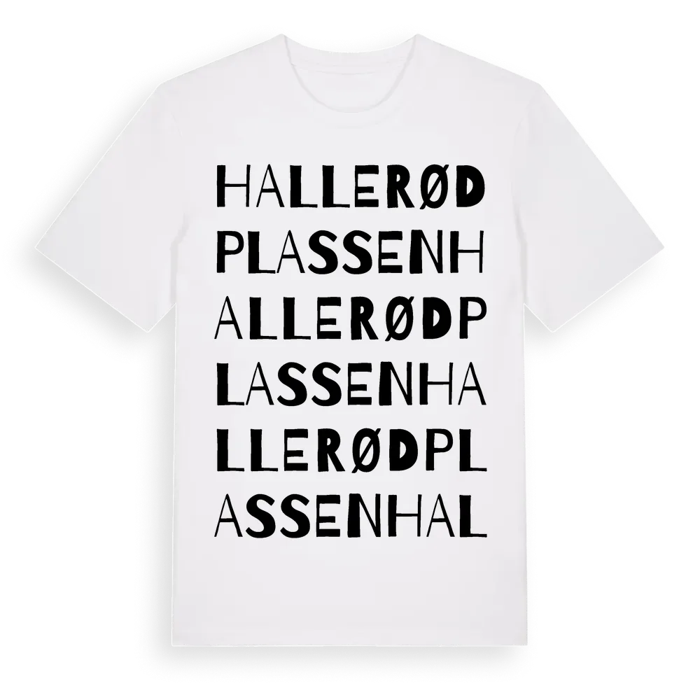 Hallerødplassen ordlek t-shirt i miljö