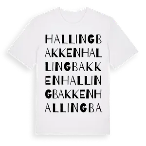 Hallingbakken ordlek t-shirt – ekologisk bomull t-shirt från Pinshirt