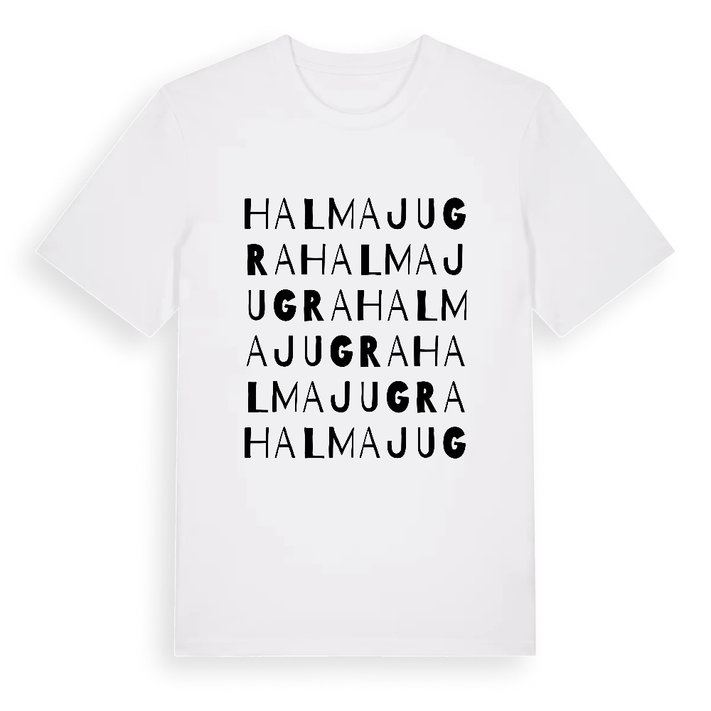 Halmajugra ordlek t-shirt – White, i miljö