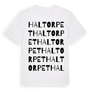 Haltorpet ordlek t-shirt – ekologisk bomull t-shirt från Pinshirt