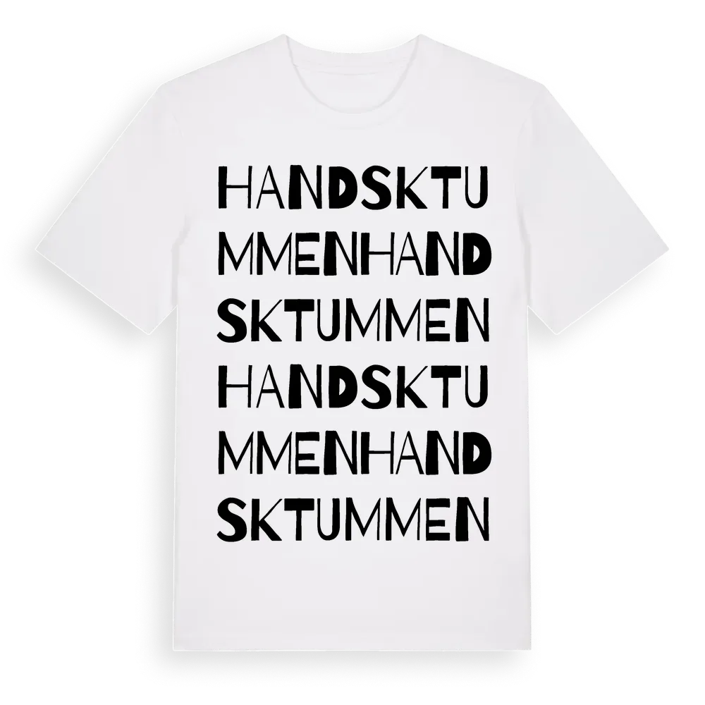 Handsktummen ordlek t-shirt i miljö