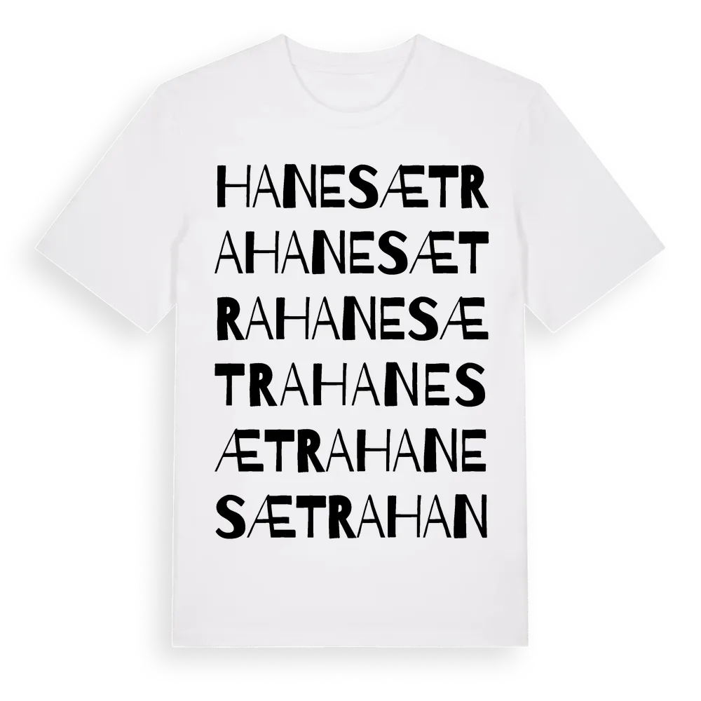 Hanesætra ordlek t-shirt i miljö