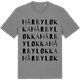 Mid Heather Gray t-shirt med Hårbyløkka ordlek t-shirt