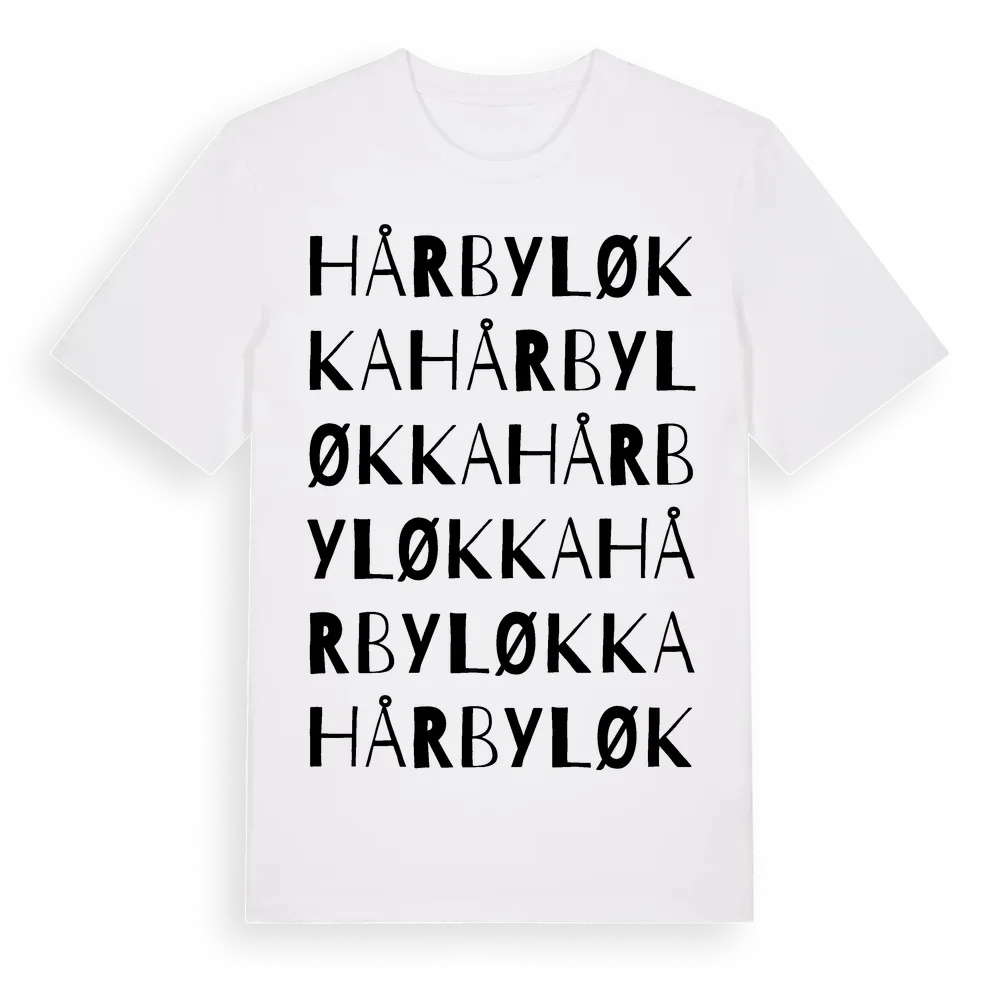 Hårbyløkka ordlek t-shirt i miljö