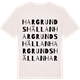 Vintage White t-shirt med Hargrundshällan ordlek t-shirt