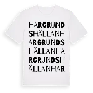 Hargrundshällan ordlek t-shirt – ekologisk bomull t-shirt från Pinshirt