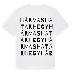 Hármashatárhegy ordlek t-shirt – ekologisk bomull t-shirt från Pinshirt