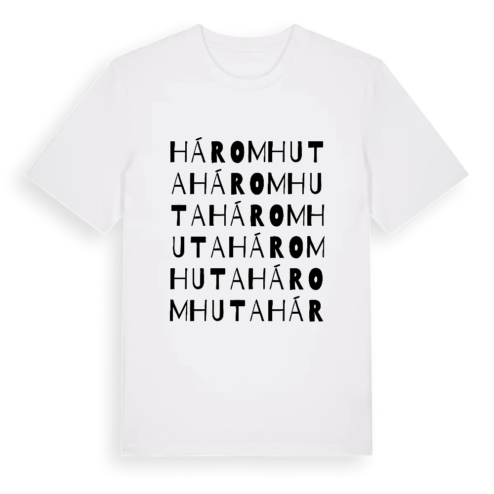 Háromhuta ordlek t-shirt – White, i miljö