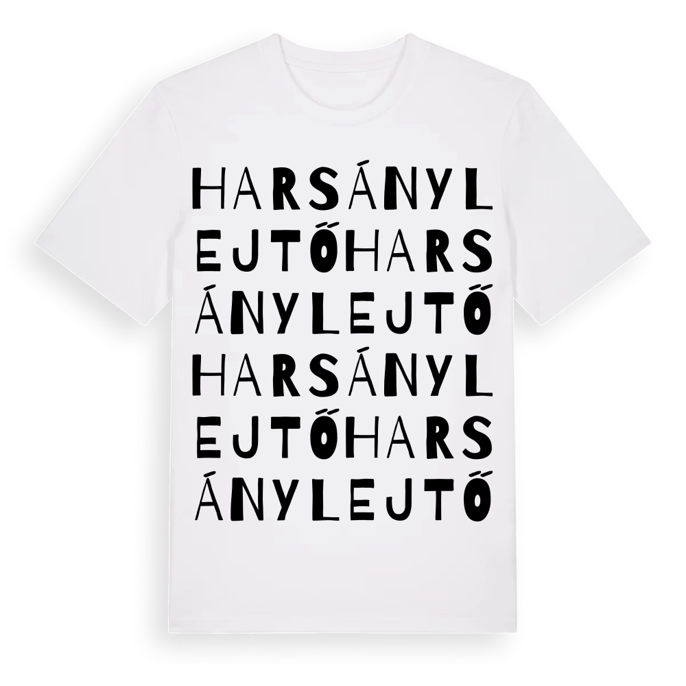 Harsánylejtő ordlek t-shirt – White, i miljö