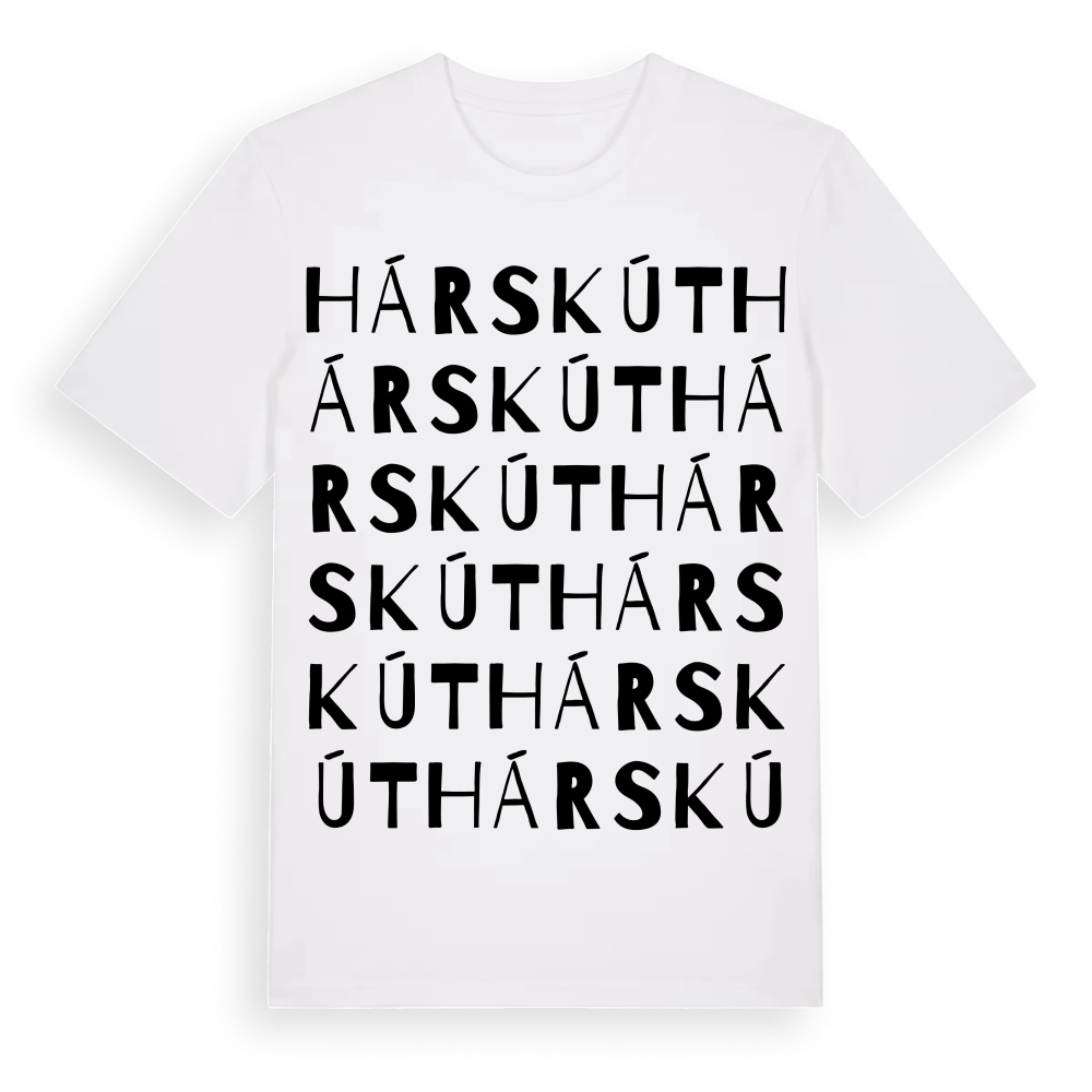 Hárskút ordlek t-shirt – White, i miljö