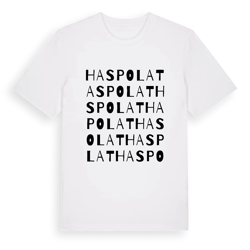 Haspolat ordlek t-shirt – White, i miljö