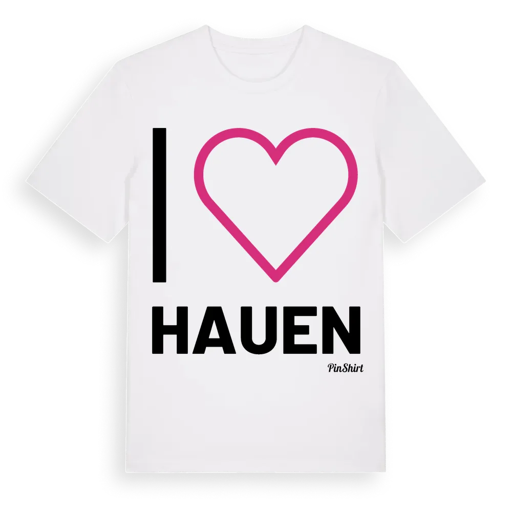 Jag älskar Hauen t-shirt stort tryck i miljö