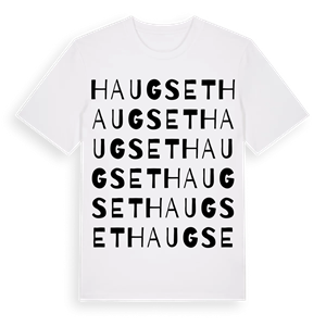 Haugset ordlek t-shirt – ekologisk bomull t-shirt från Pinshirt