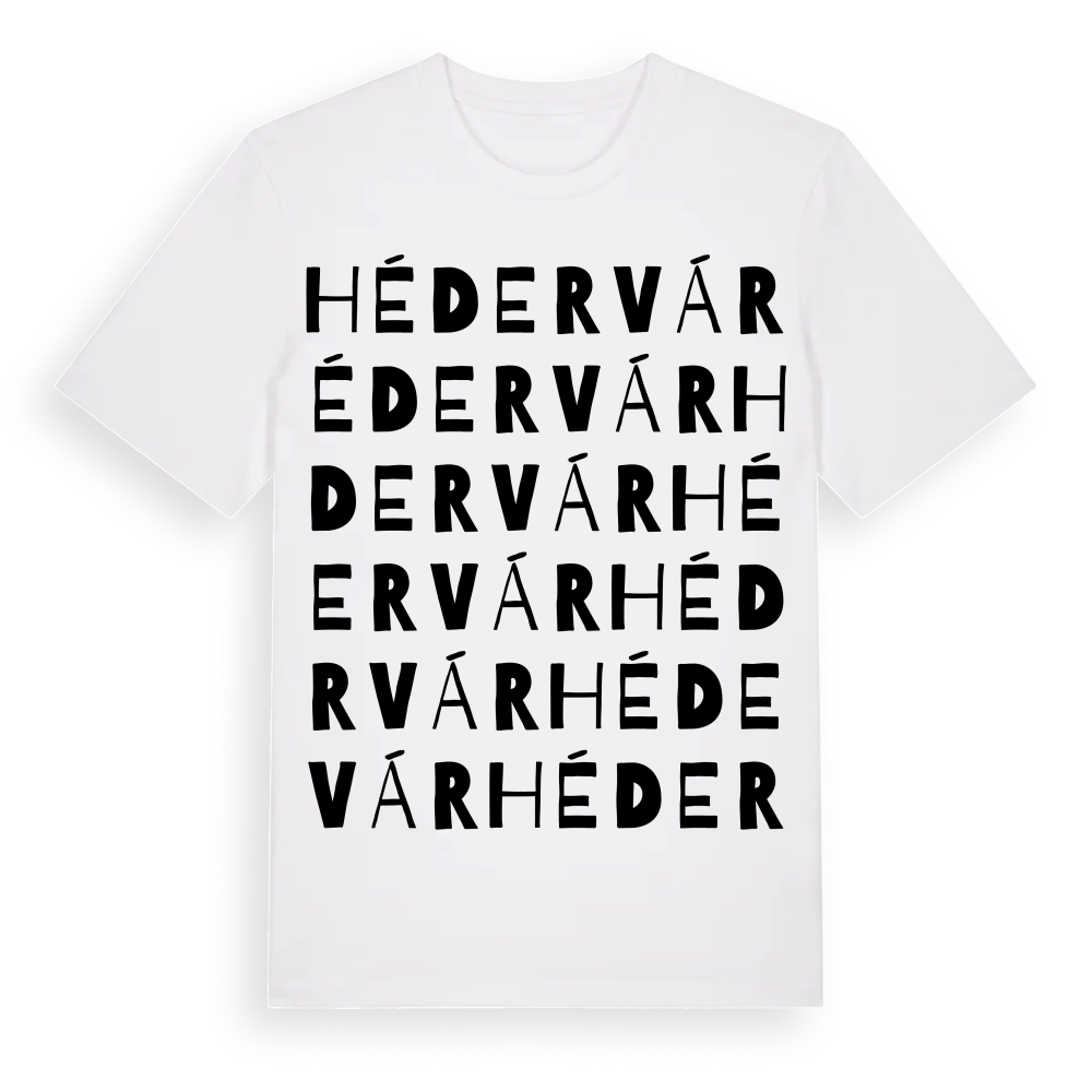 Hédervár ordlek t-shirt – White, i miljö