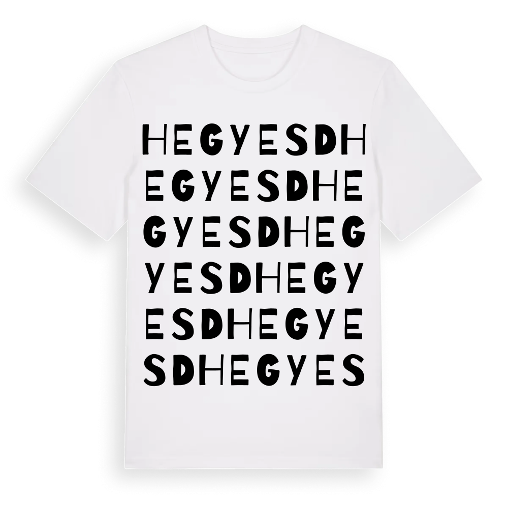 Hegyesd ordlek t-shirt – White, i miljö