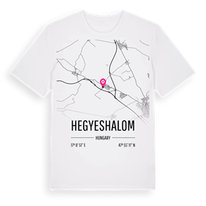 Hegyeshalom karta t-shirt – ekologisk bomull t-shirt från Pinshirt