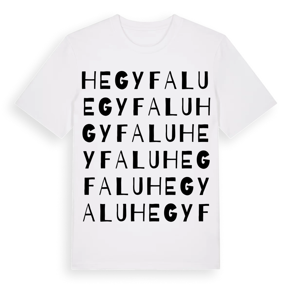 Hegyfalu ordlek t-shirt – White, i miljö