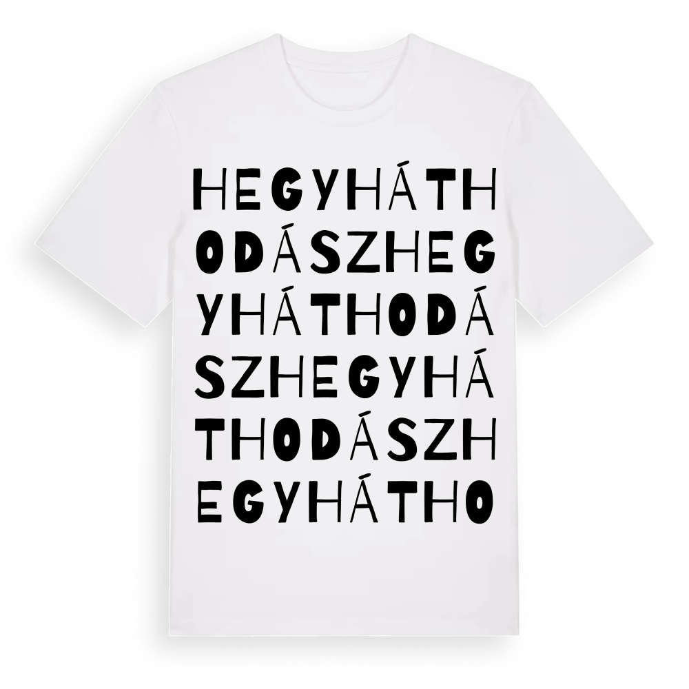 Hegyháthodász ordlek t-shirt – White, i miljö