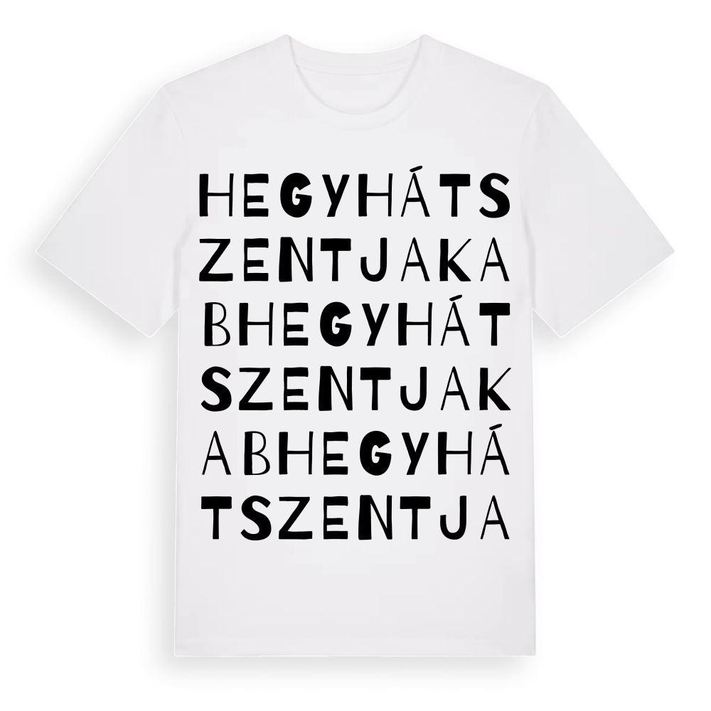 Hegyhátszentjakab ordlek t-shirt – White, i miljö