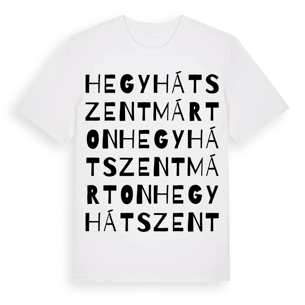 Hegyhátszentmárton ordlek t-shirt – White, i miljö