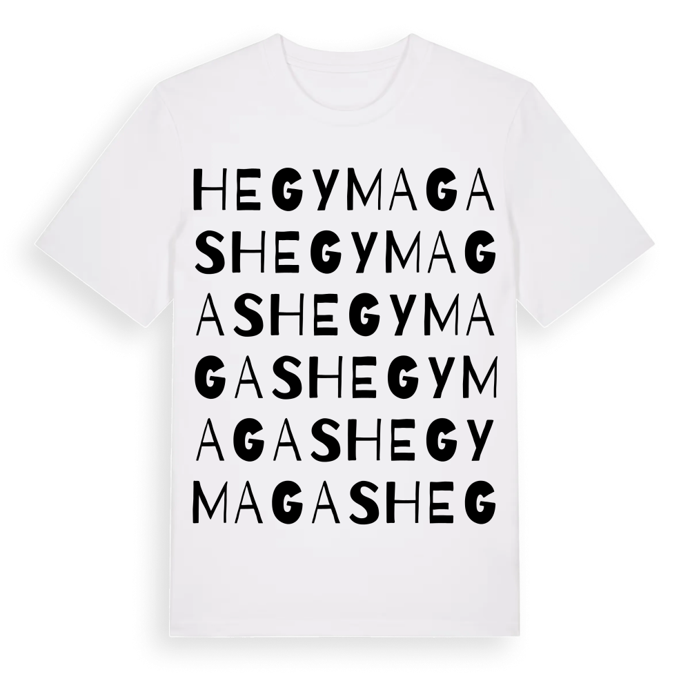 Hegymagas ordlek t-shirt – White, i miljö