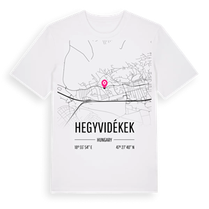 Hegyvidékek karta t-shirt – ekologisk bomull t-shirt från Pinshirt