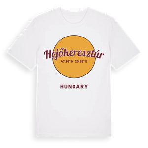 Hejőkeresztúr cirkel t-shirt – ekologisk bomull t-shirt från Pinshirt