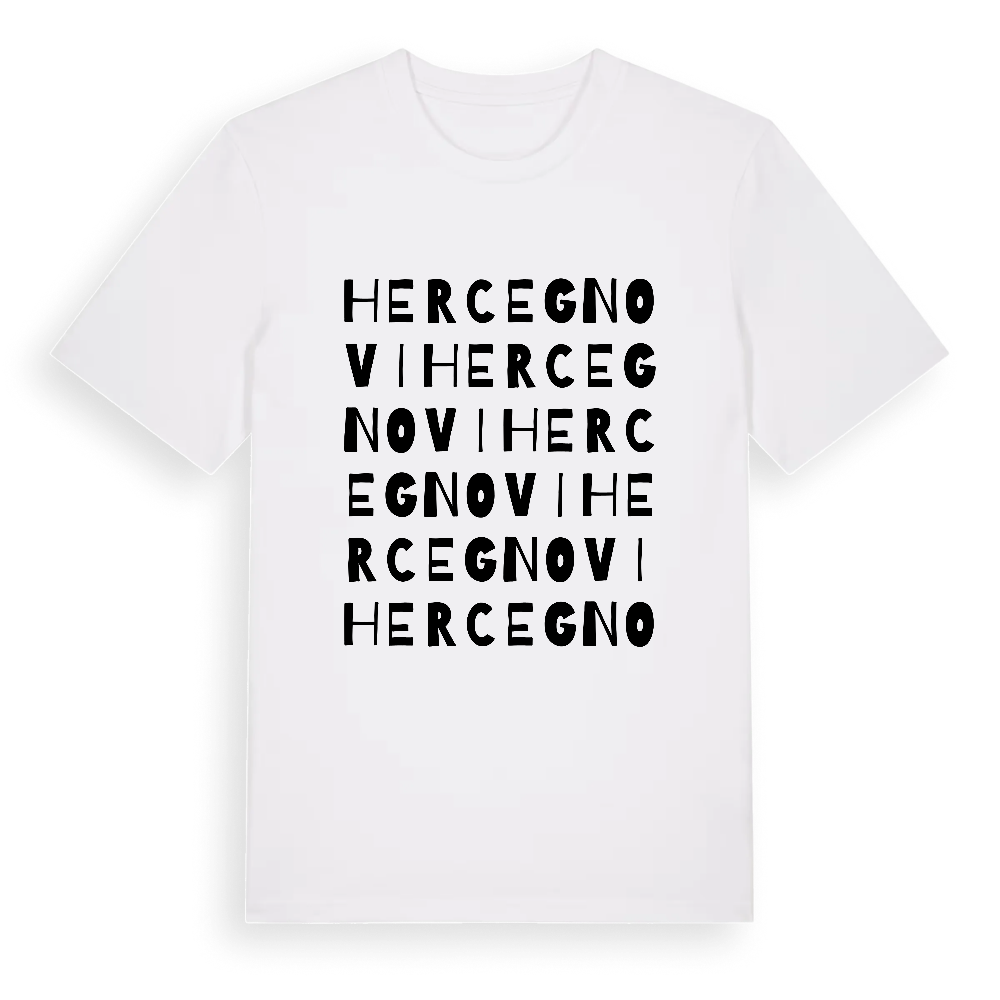 Herceg Novi ordlek t-shirt – White, i miljö