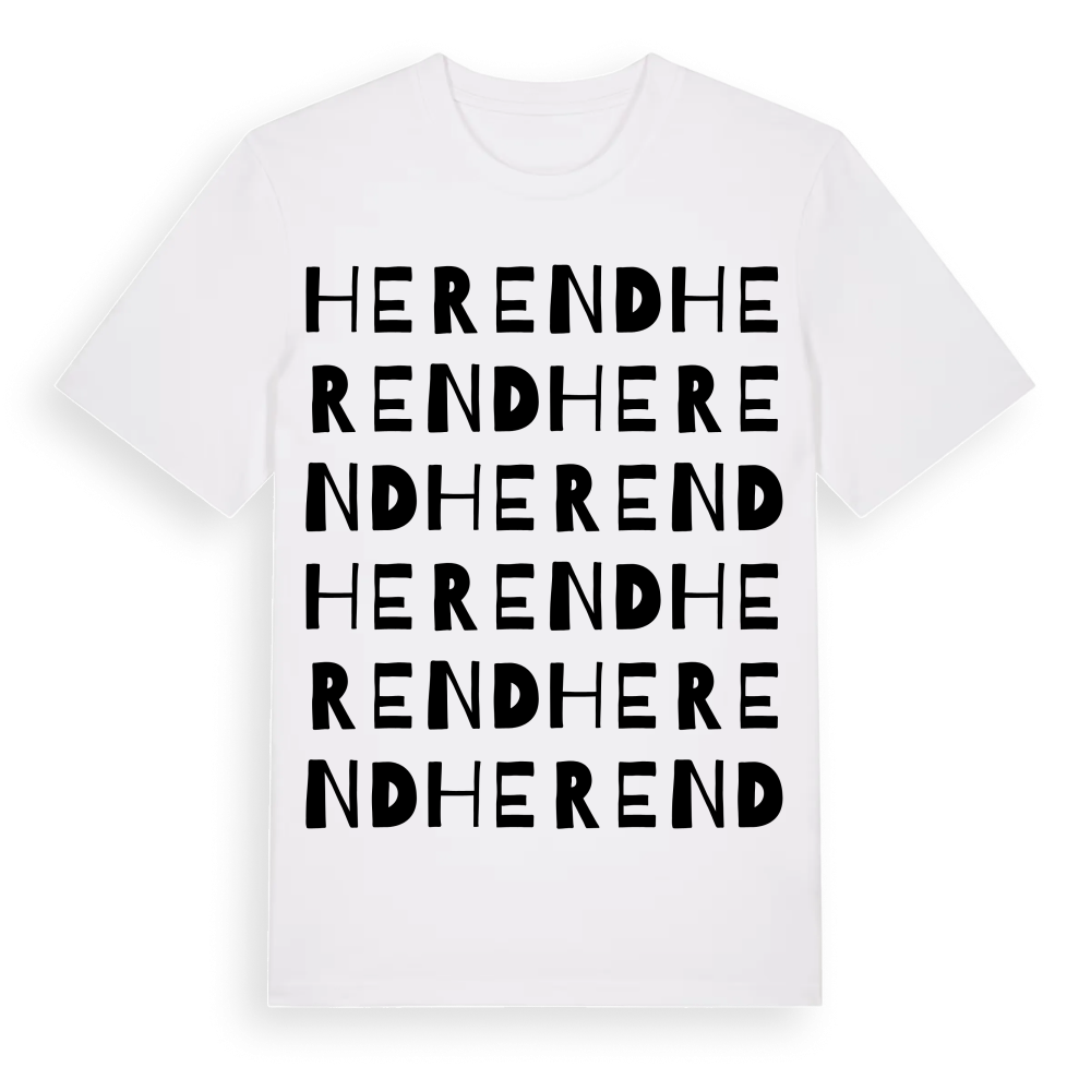 Herend ordlek t-shirt – White, i miljö
