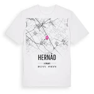 Hernád karta t-shirt – ekologisk bomull t-shirt från Pinshirt