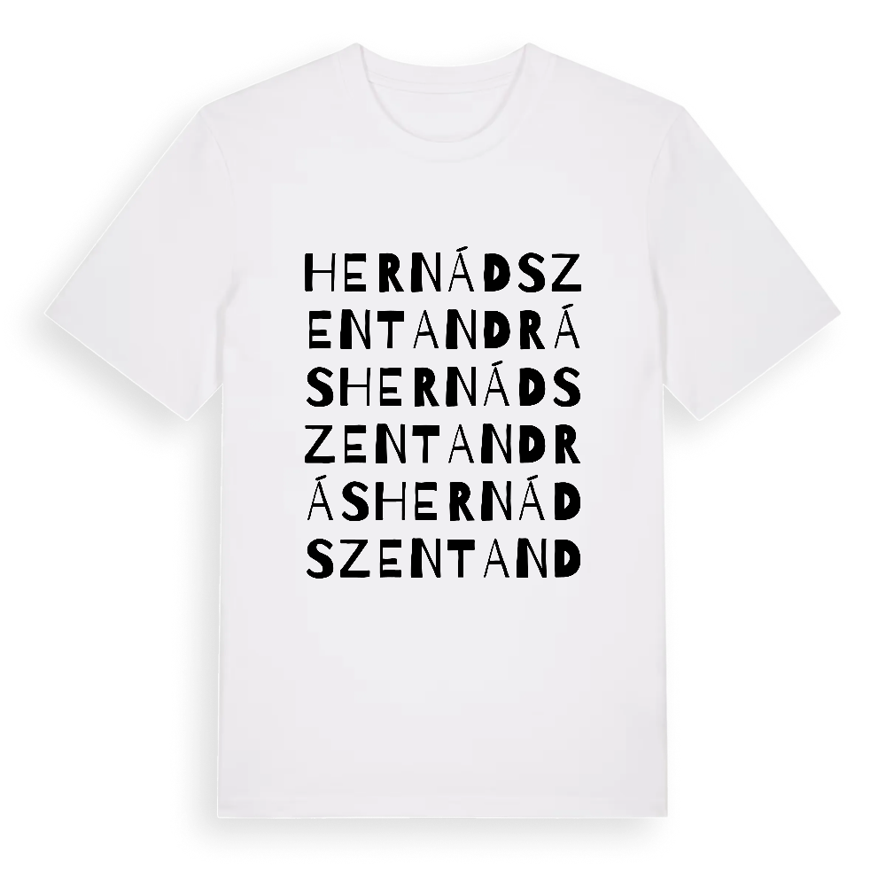 Hernádszentandrás ordlek t-shirt – White, i miljö