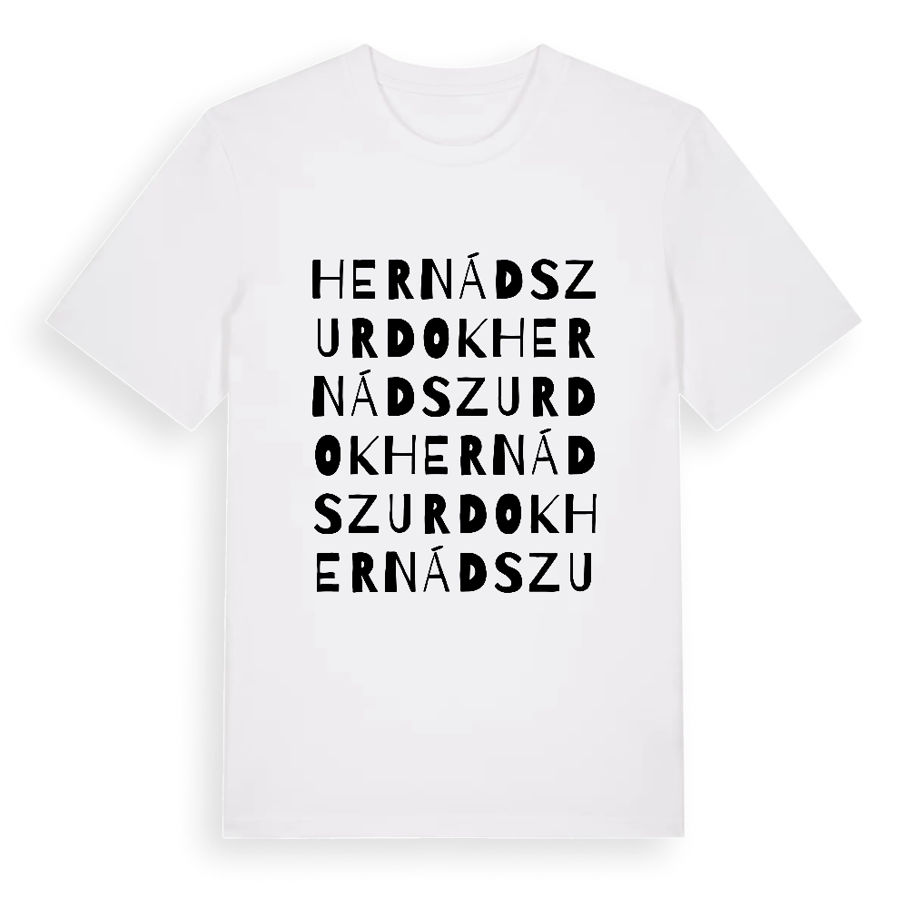 Hernádszurdok ordlek t-shirt – White, i miljö