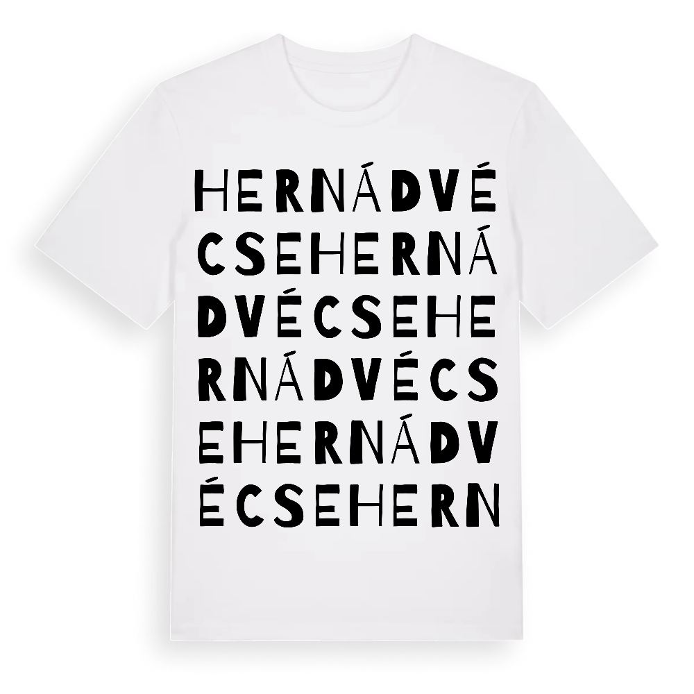 Hernádvécse ordlek t-shirt – White, i miljö