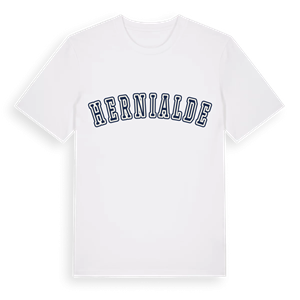 Hernialde college t-shirt – ekologisk bomull t-shirt från Pinshirt