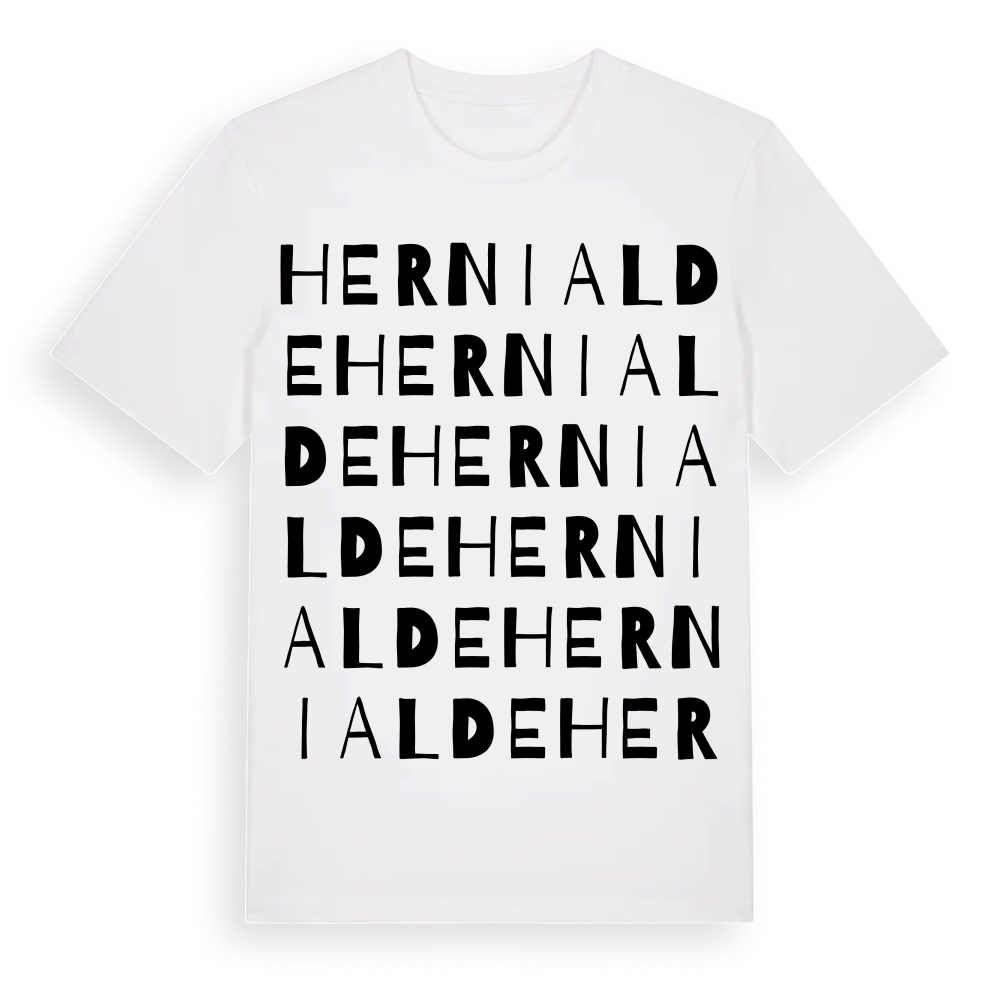 Hernialde ordlek t-shirt – White, i miljö