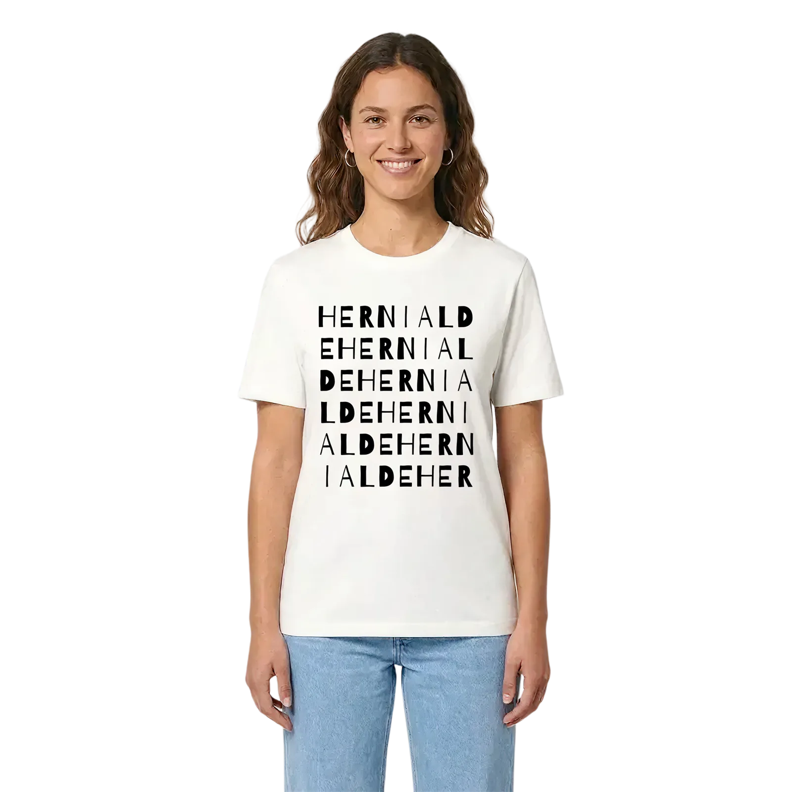 Hernialde ordlek t-shirt – White, i miljö