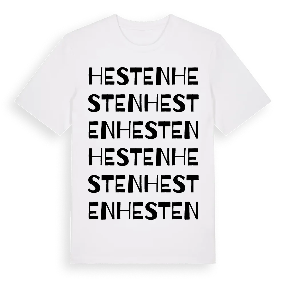 Hesten ordlek t-shirt i miljö