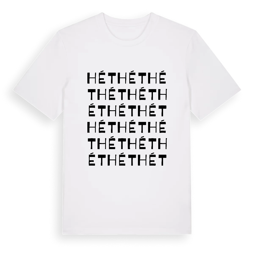 Hét ordlek t-shirt – White, i miljö