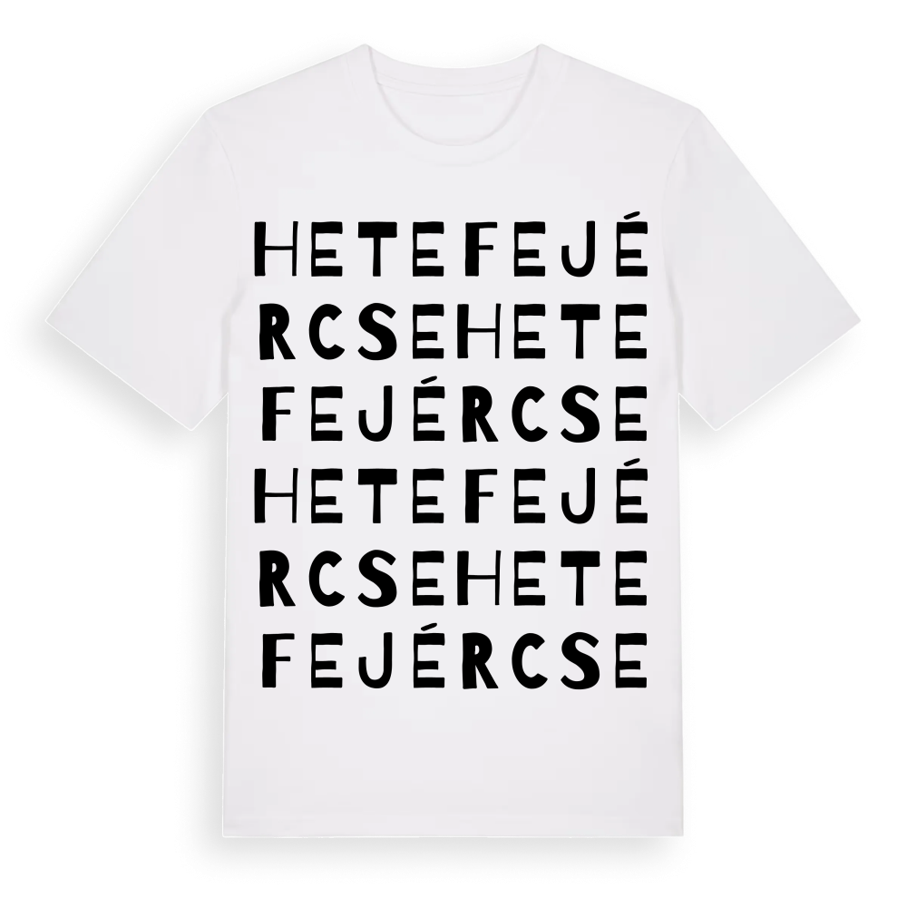Hetefejércse ordlek t-shirt – White, i miljö