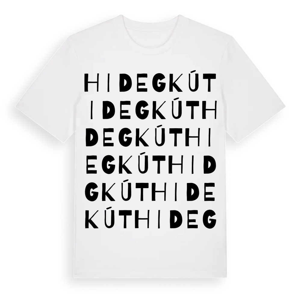 Hidegkút ordlek t-shirt – White, i miljö