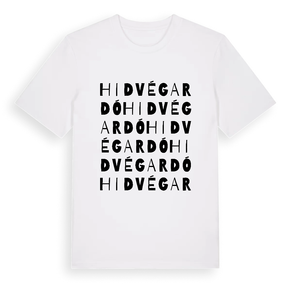 Hidvégardó ordlek t-shirt – White, i miljö