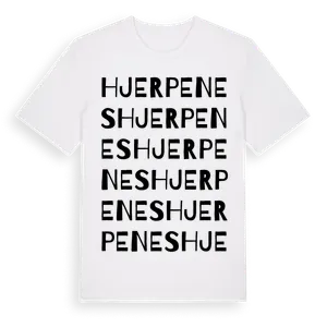Hjerpenes ordlek t-shirt – ekologisk bomull t-shirt från Pinshirt