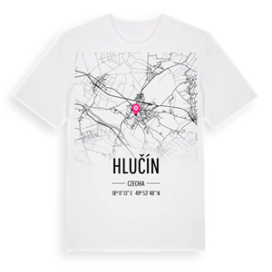 Hlučín karta t-shirt – ekologisk bomull t-shirt från Pinshirt