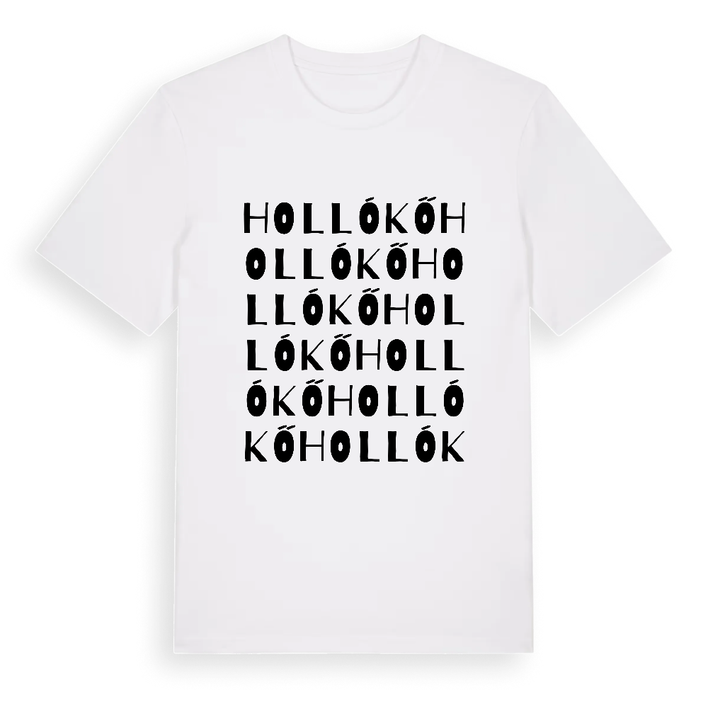 Hollókő ordlek t-shirt – White, i miljö