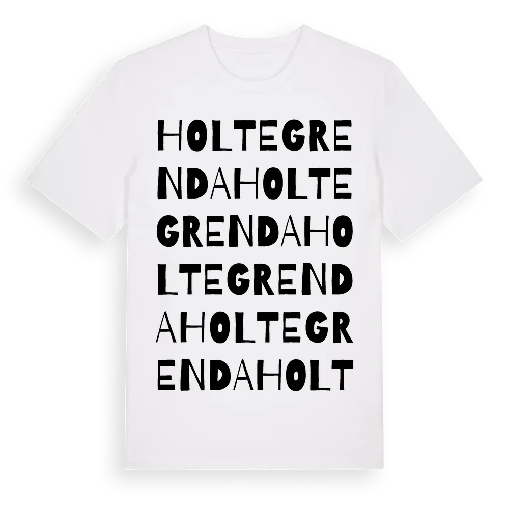 Holtegrenda ordlek t-shirt i miljö