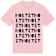Pink Cotton t-shirt med Holtet ordlek t-shirt