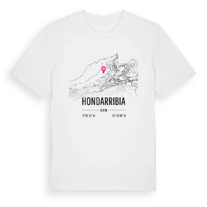 Hondarribia karta t-shirt – ekologisk bomull t-shirt från Pinshirt