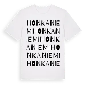 Honkaniemi ordlek t-shirt – ekologisk bomull t-shirt från Pinshirt
